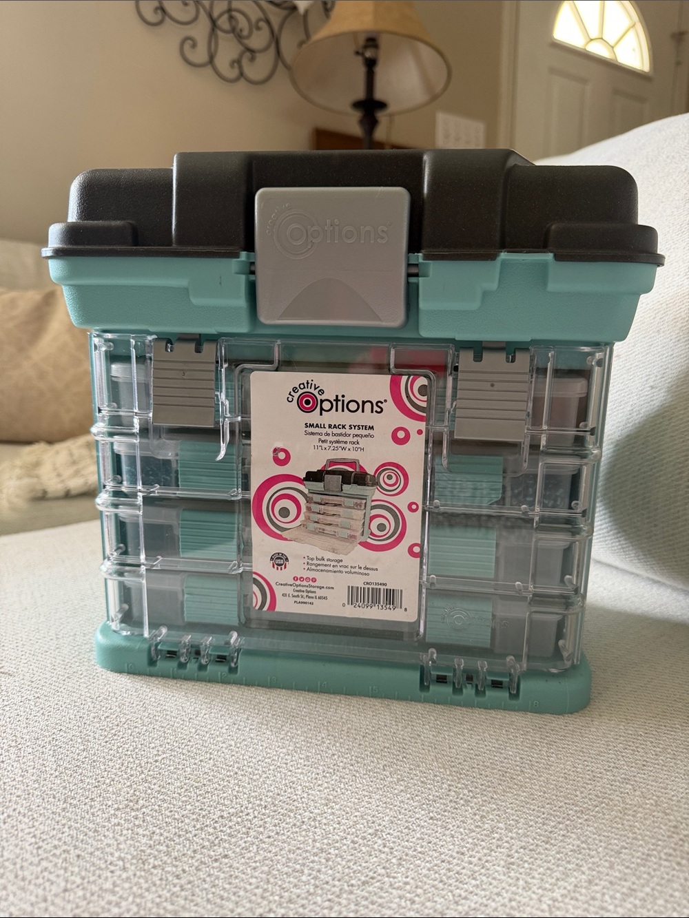 Teal and Gray Small Rack Storage Organizer